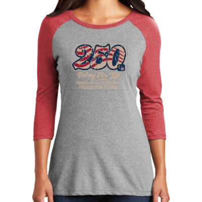Ladies Triblend Soft Style 3/4-Sleeve Raglan Thumbnail
