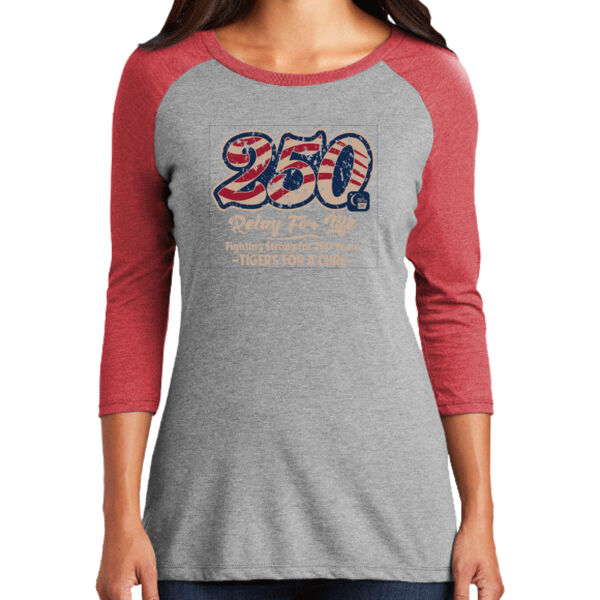 Ladies Triblend Soft Style 3/4-Sleeve Raglan Thumbnail